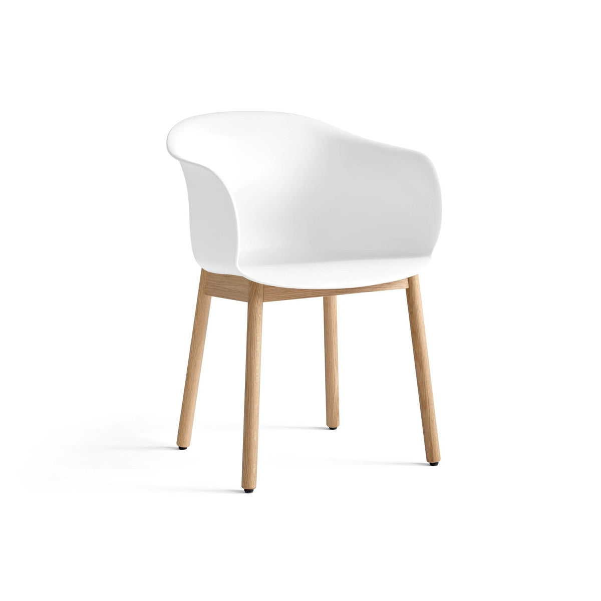 Elefy Dining Chair – 57.5x77 / Wood (Oak) / Polypropylene (White)-1