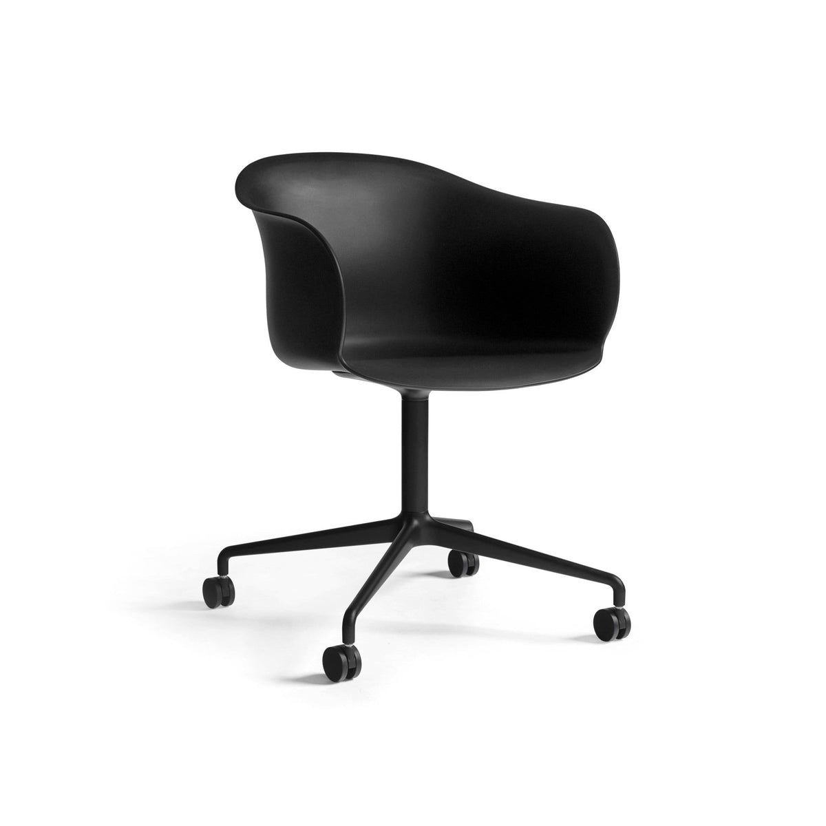 Elefy Home Office Chair – 57.5x77 / Aluminum (Black) / Polypropylene (Black)-1