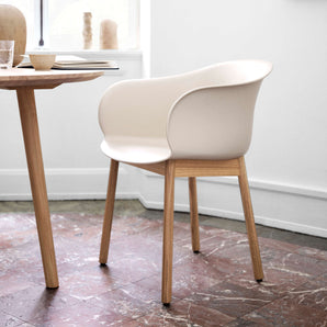Elefy JH30 Dining Chair - Oak/Soft Beige