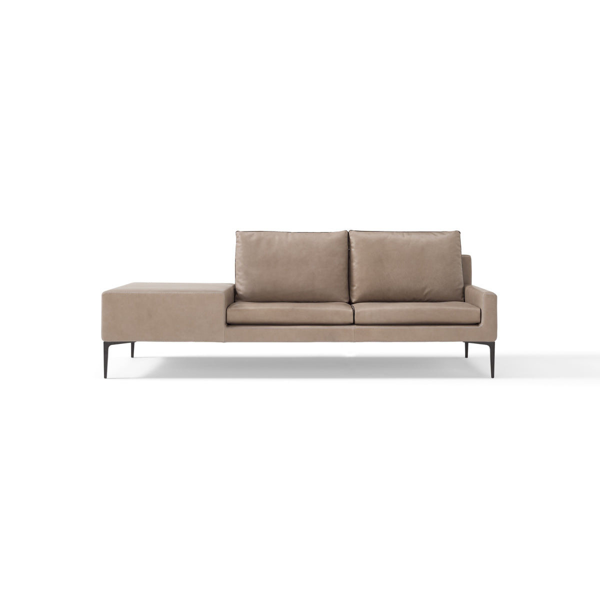 Elsa Sofa – 233x87 / Metal (Ral 9005) / Leather (Legacy 8001)-1