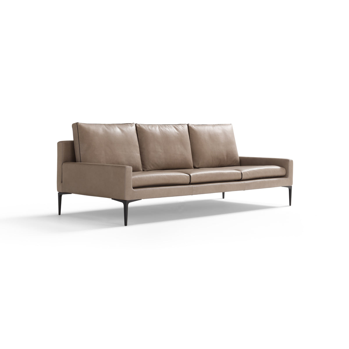 Elsa Sofa – 243x87 / Metal (Ral 9005) / Leather (Legacy 8001)-1