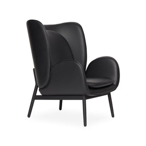 كرسي بذراعين كبير Embrace - جلد Elmosoft (أسود 99999)