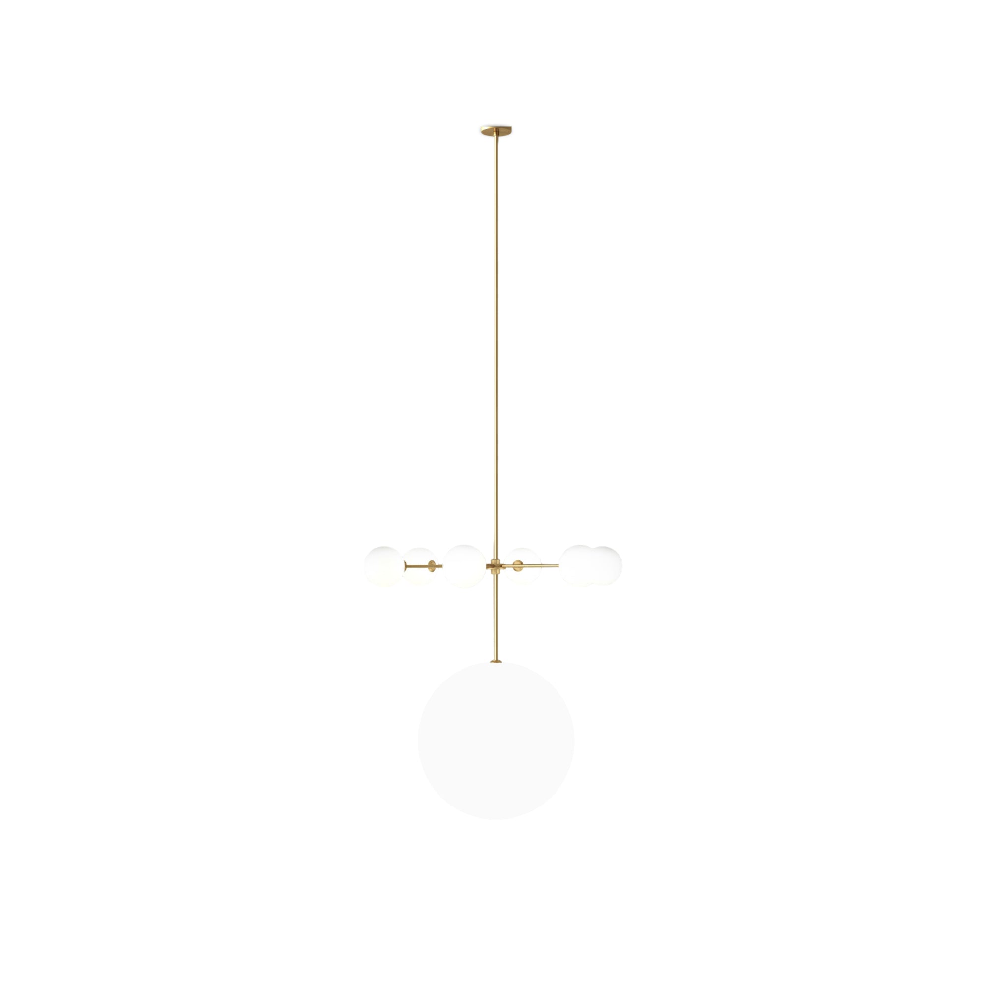 Epic Three 1 Row Globe Pendant Lamp  - Brass
