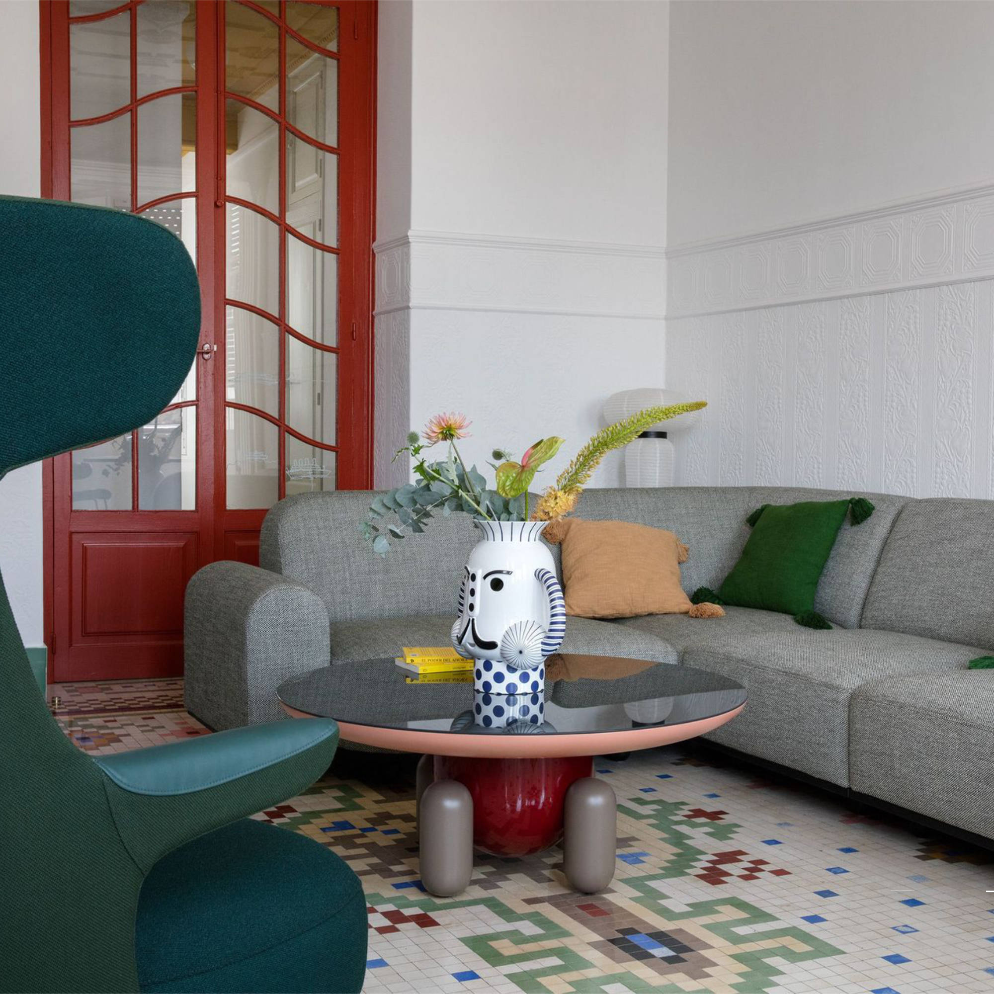 Explorer 3 100 Coffee Table - Multicolor Red