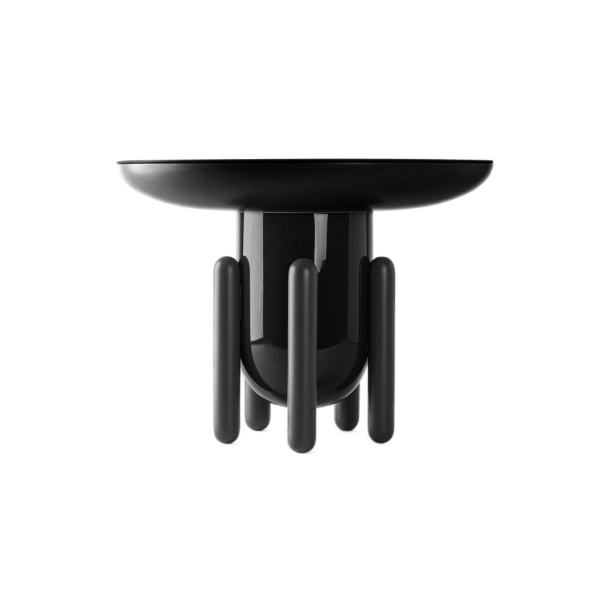 Explorer Side Table – 60x46 / Wood (Dark Grey) / Glass (7021)-1