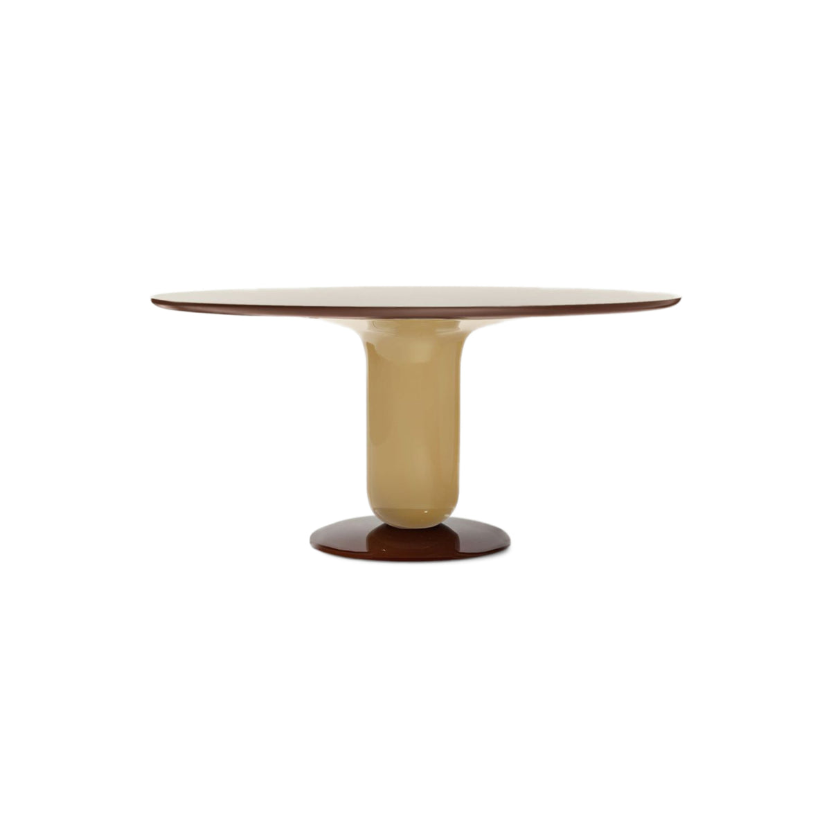 Explorer Dining Table – 130x73.5 / Wood (Ral 8015 Gloss Chestnut Brown) / Wood (Ral 1001 Gloss Beige) / Wood (Laminated Fenix Beige 719)-1