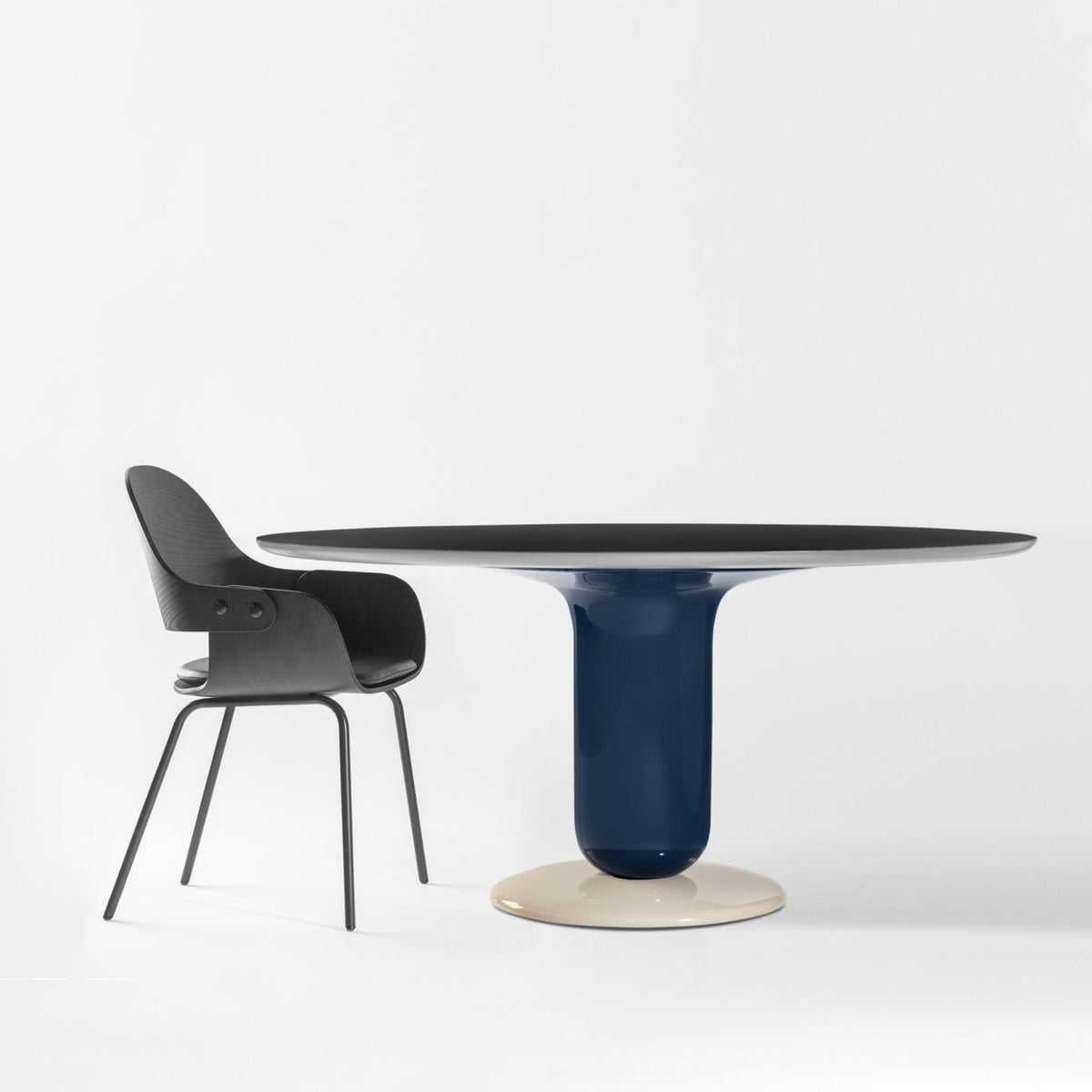 Explorer Dining Table – 130x73.5 / Wood (Ral 8015 Gloss Chestnut Brown) / Wood (Ral 1001 Gloss Beige) / Wood (Laminated Fenix Beige 719)-5