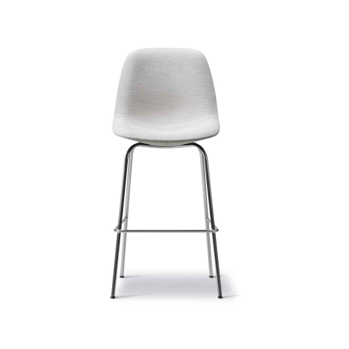 Eyes Bar Stool – 63x104 / Metal (Brushed Steel) / Fabric (Clay 12)-2