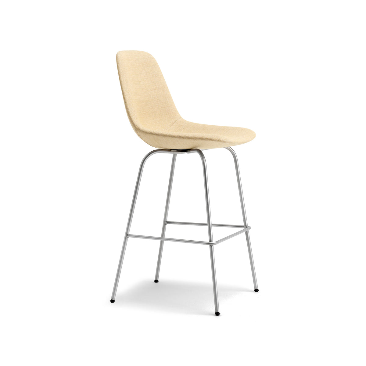 Eyes Bar Stool – 63x104 / Metal (Brushed Steel) / Fabric 2 (Foss 412)-1