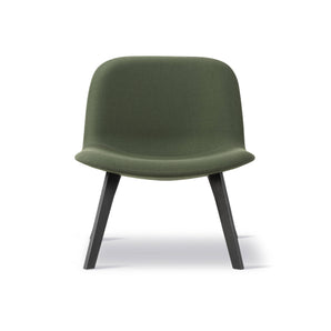 Eyes 4854 Wood Base Lounge Chair - Black Lacquered Oak/Fabric 3 (Vidar 972)