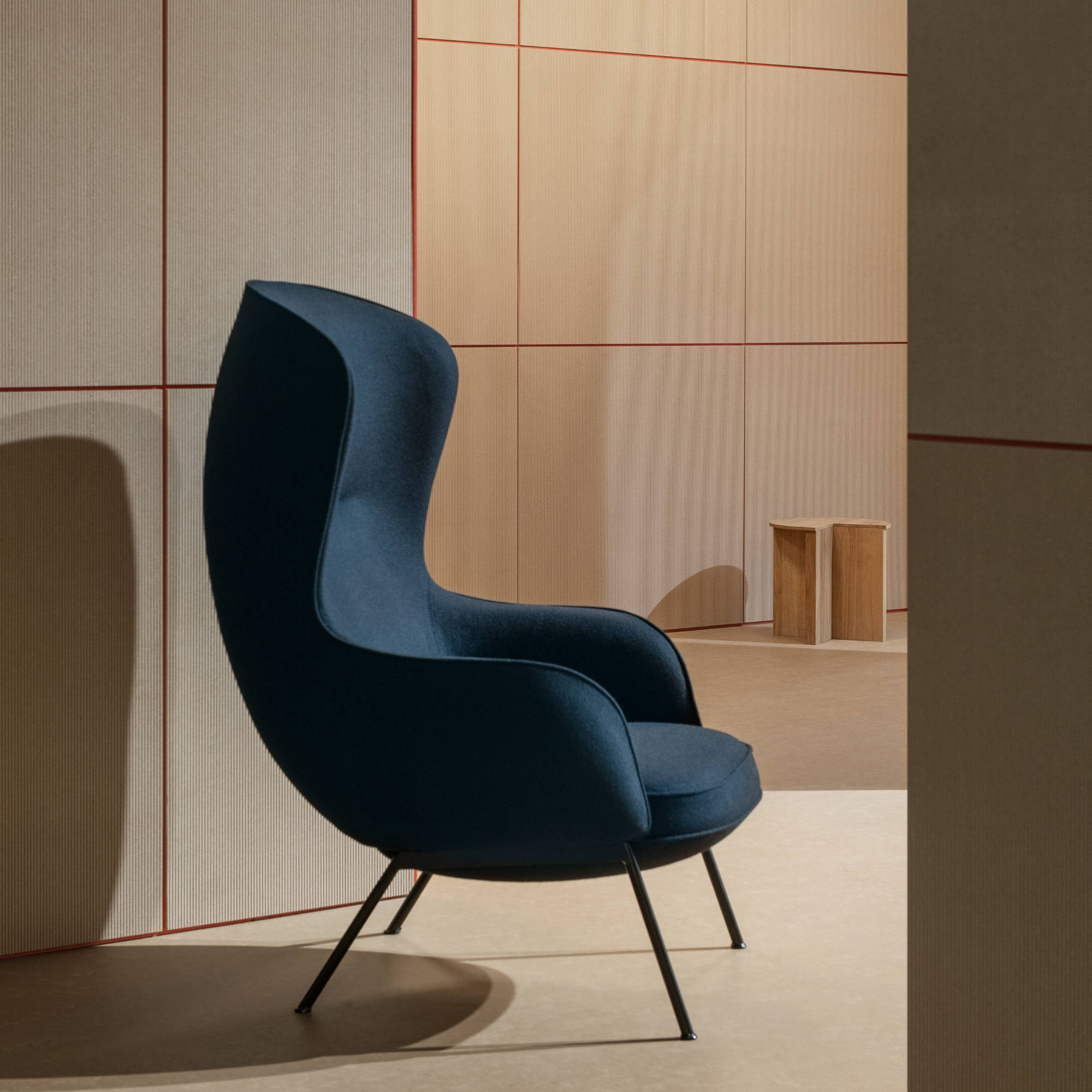 Mame Armchair -  Matte Black/Fabric I (Nimbus 002)-2