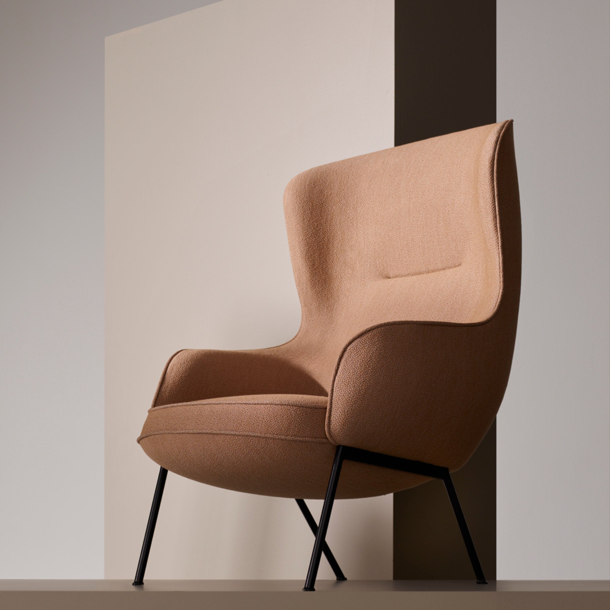 Mame Armchair -  Matte Black/Fabric I (Nimbus 002)-4