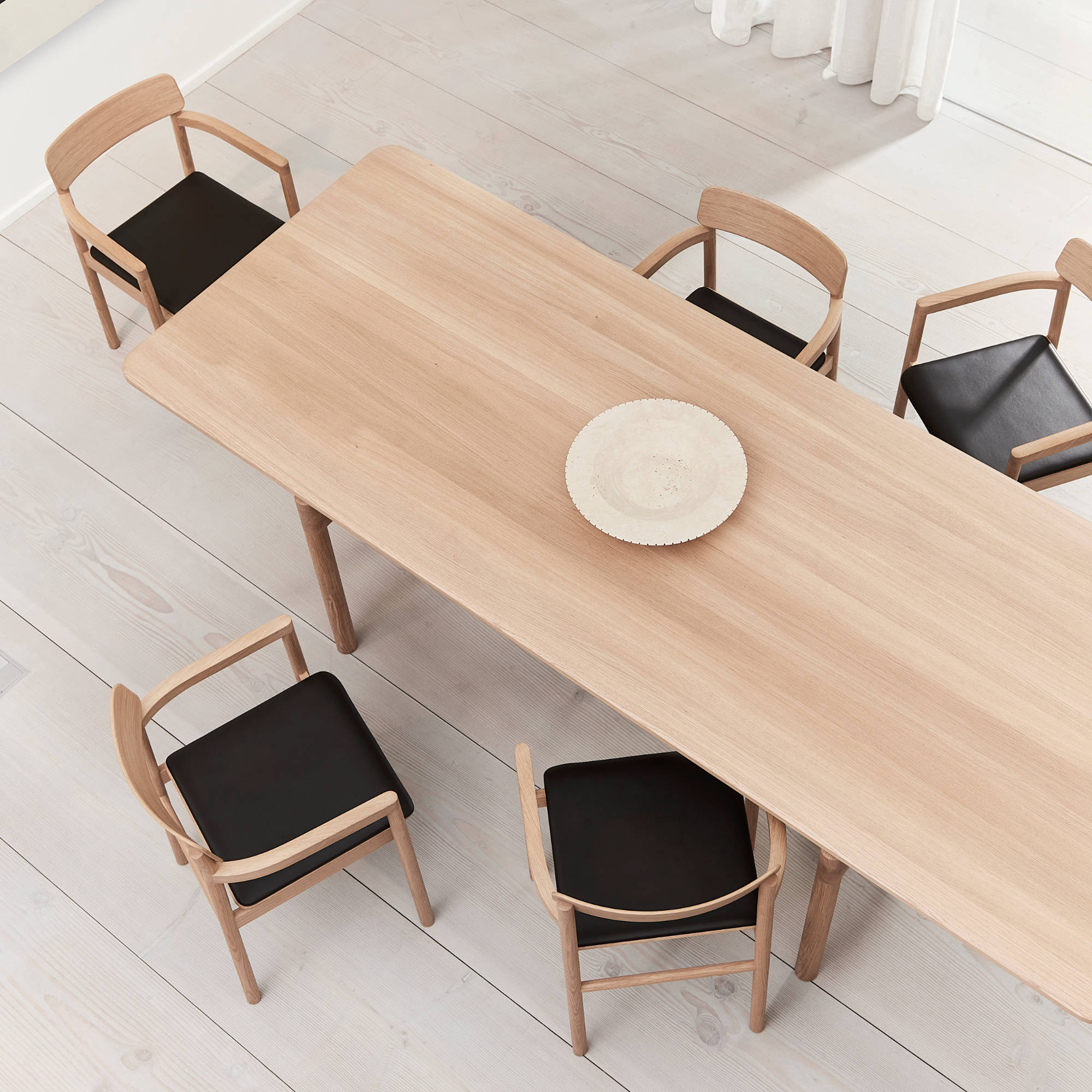 Post 6442 Dining Table - Oak Light Oil