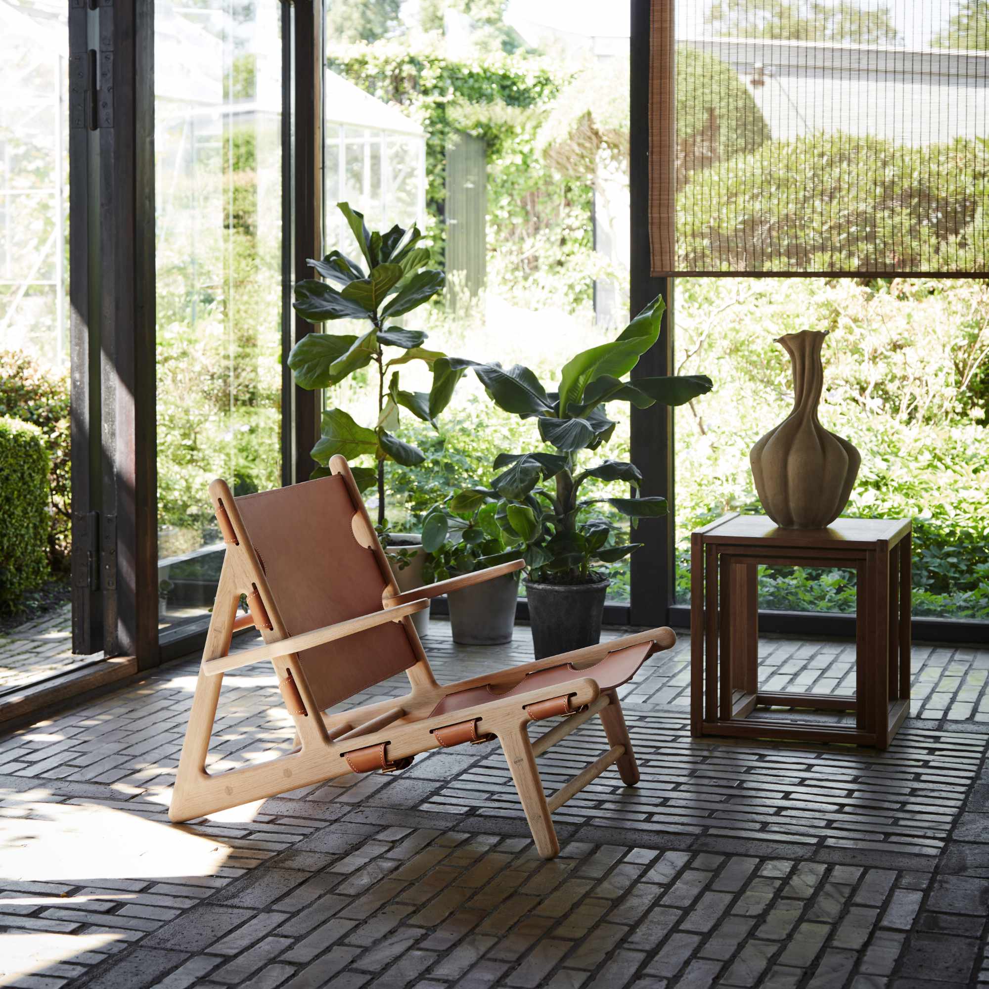 كرسي بذراعين The Hunting 2229 - صابون/جلد بلوط (طبيعي)-2