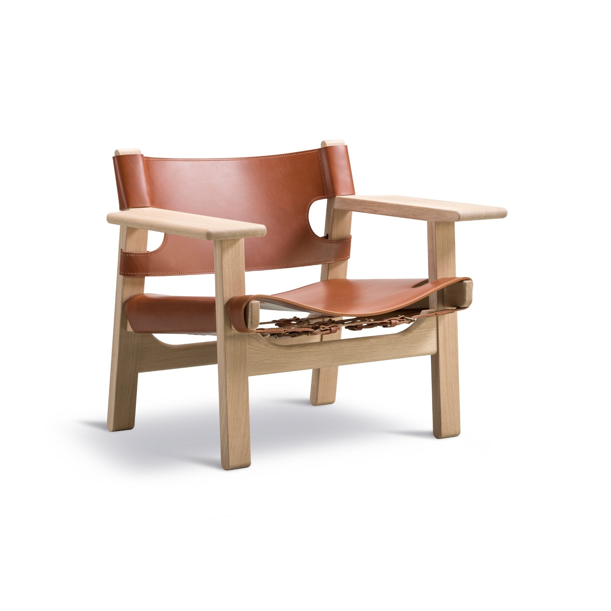 The Spanish 2226 Armchair - Oak Soap/Cognac Leather-1