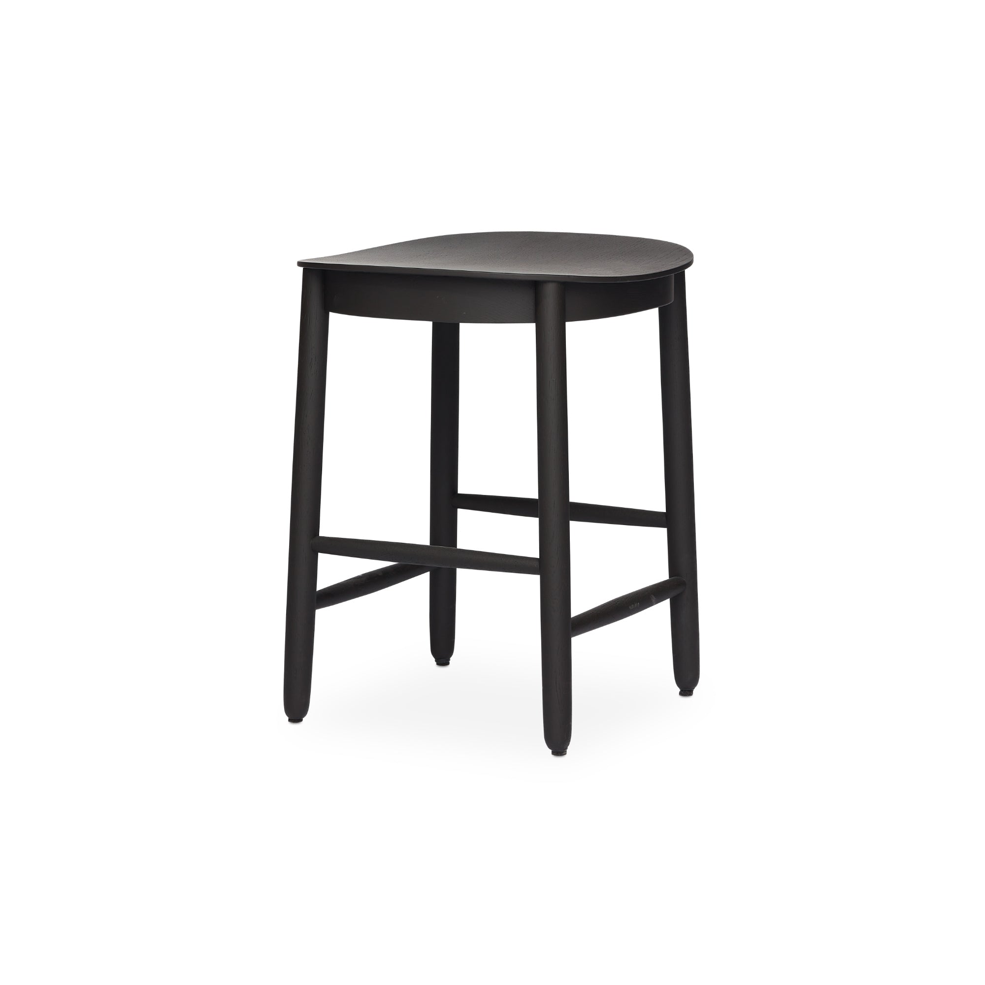Figurine 45 Stool - Black Stained Oak-1
