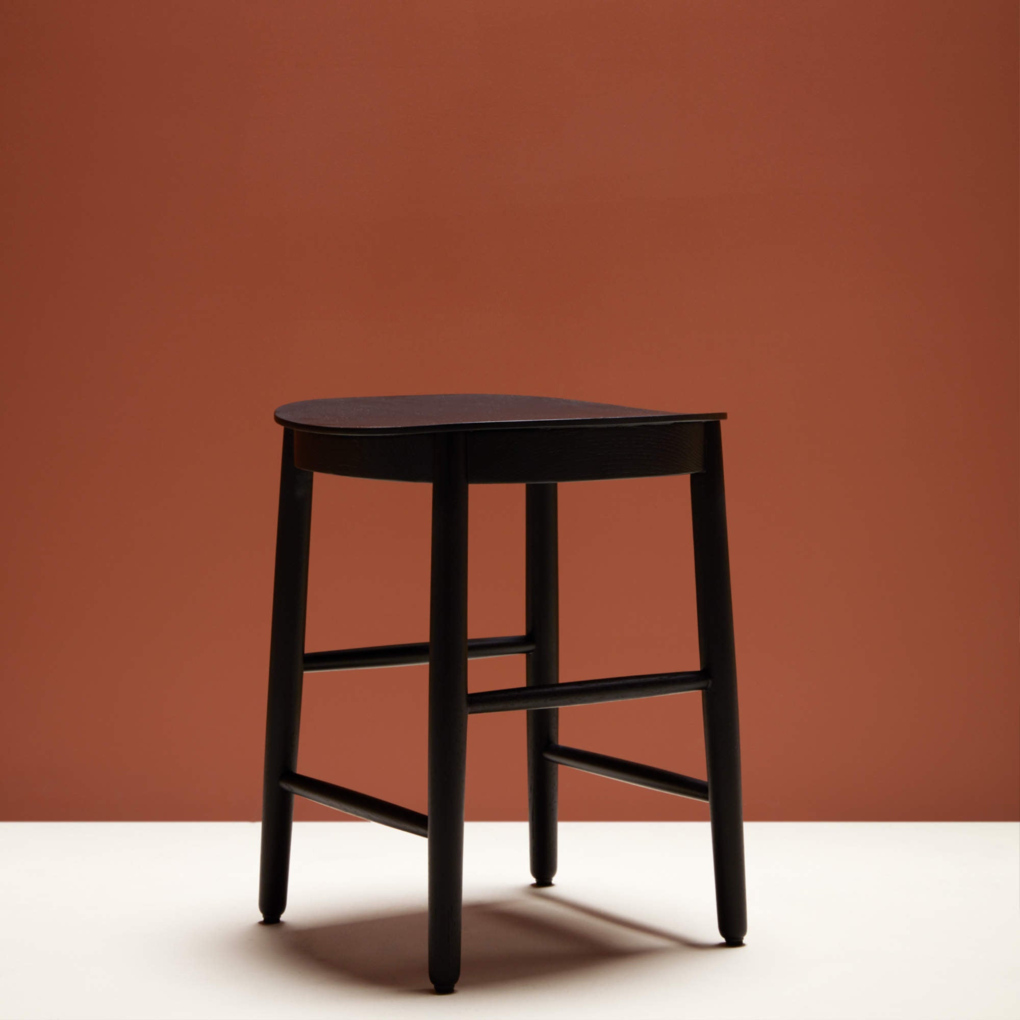 Figurine Counter Stool - Lacquered Oak-5