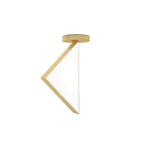 Flat Circle Triangle C02 Ceiling Lamp - Brass