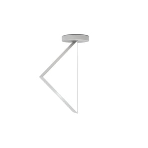 Flat Circle Triangle C02 Ceiling Lamp - Nickel