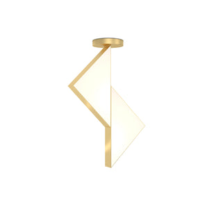 Flat Circle Triangle C03 Ceiling Lamp - Brass