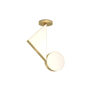 Flat Shapes Ceiling Lamp - Brass