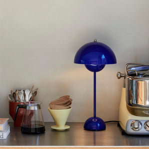 مصباح طاولة Flowerpot VP3 - أزرق كوبالت