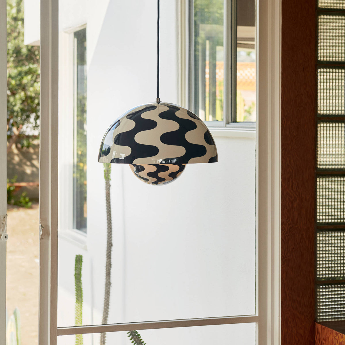 Flowerpot VP7 Pendant Lamp - Black/White Pattern-2