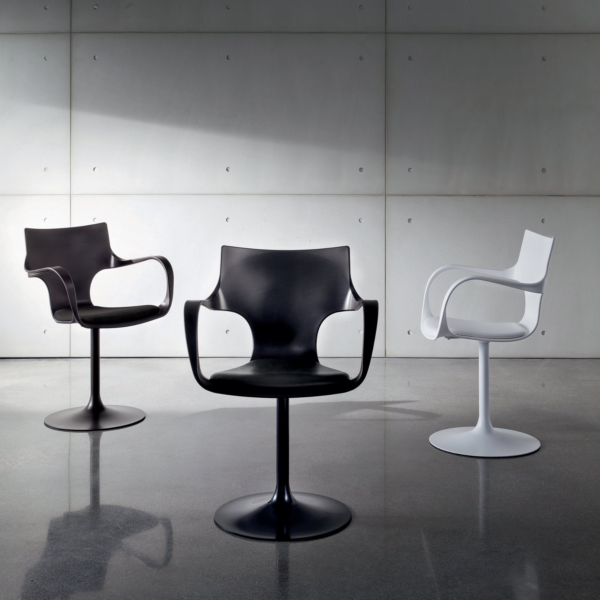 Flute P2150 Dining Chair - Black Ecoleather (E04)-2