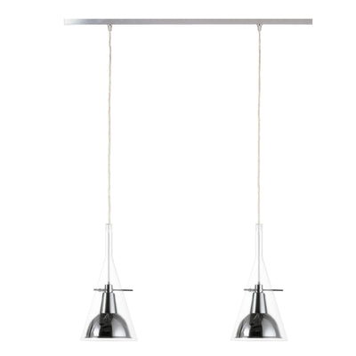 Flute Medium Pendant Lamp - Clear/Chrome