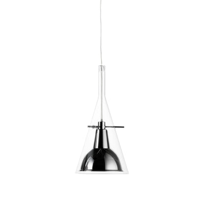 Flute Small Pendant Lamp - Clear/Chrome