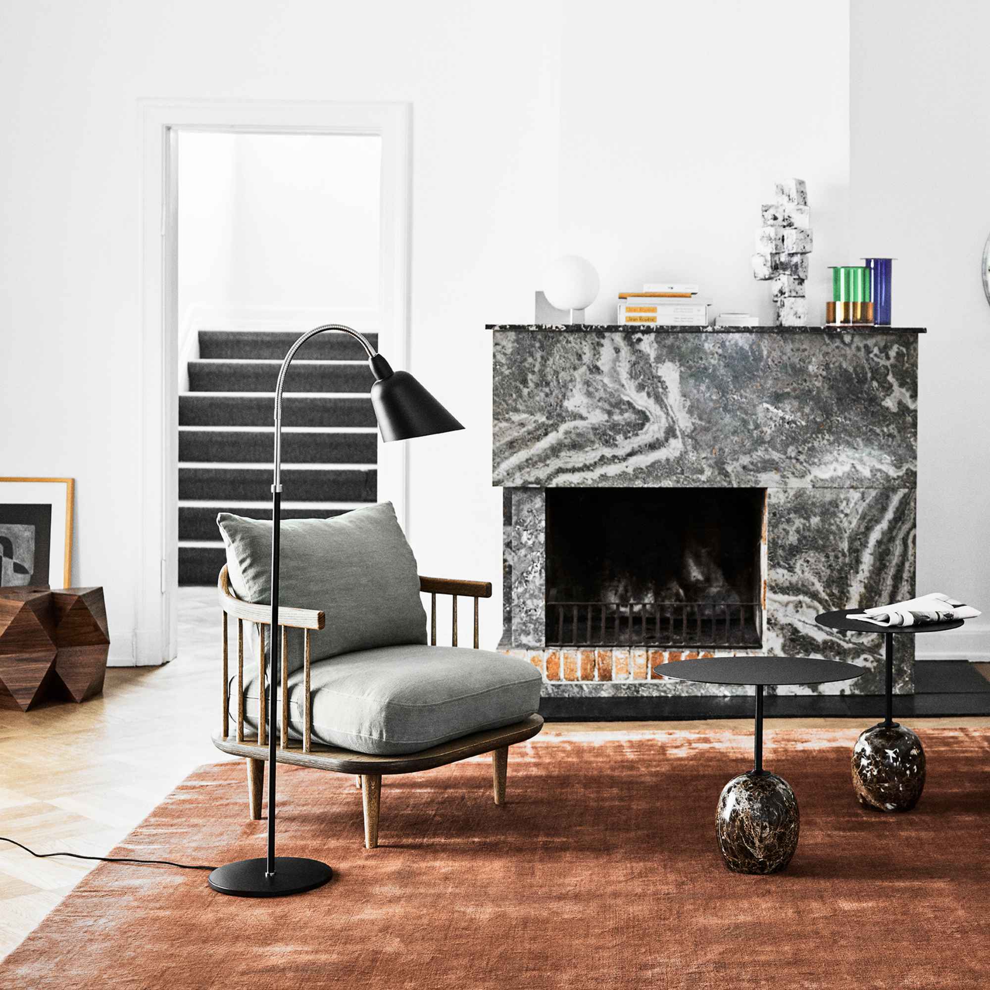 Fly SC10 Armchair - Oiled Oak/Fabric 1 (Hot Madison 094)