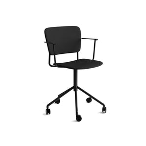 Mono Swivel Base with Armrests Upholstered Seat and Back Chair - Fabric G (Vidar 1880)