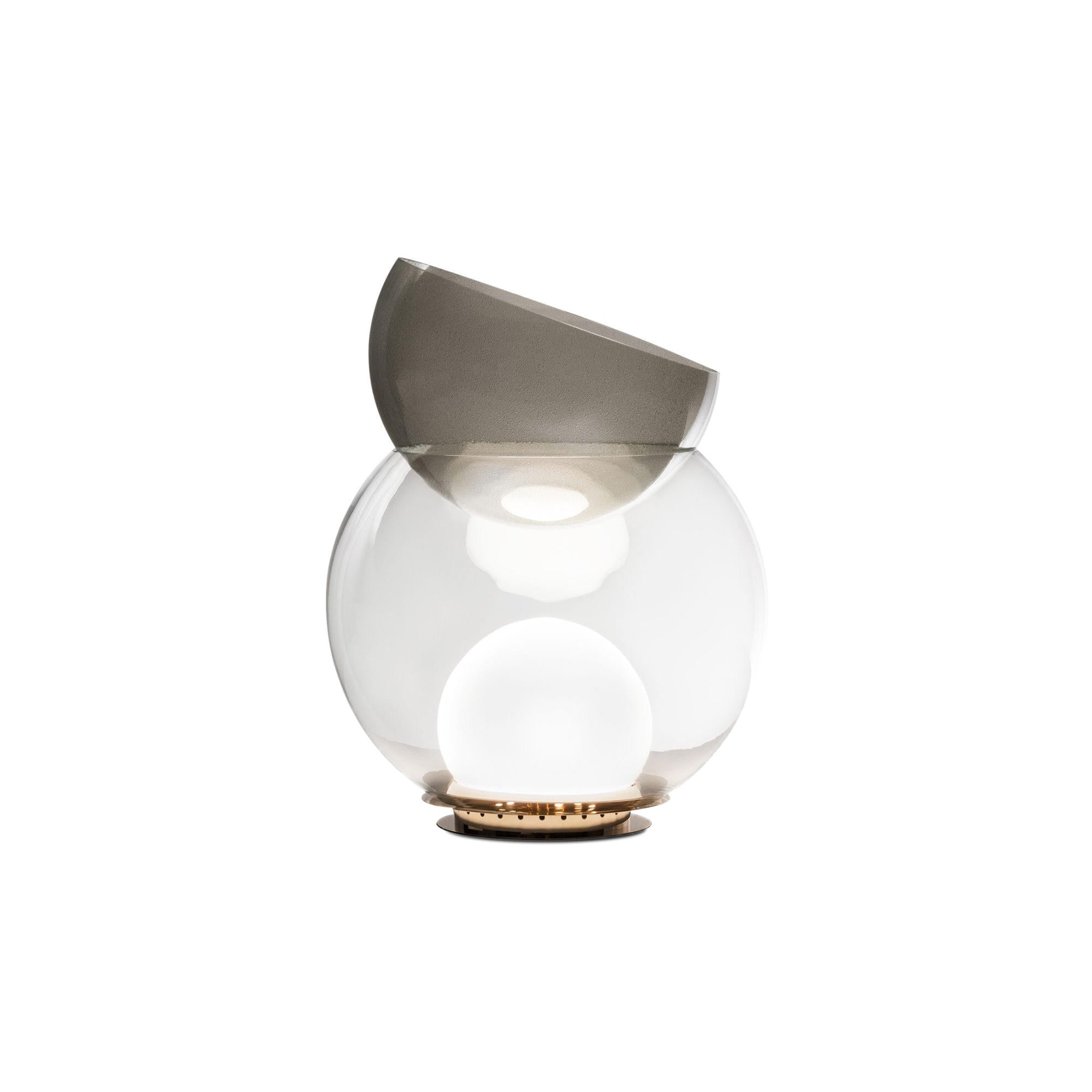Giova Medium Table Lamp - Gold/Grey