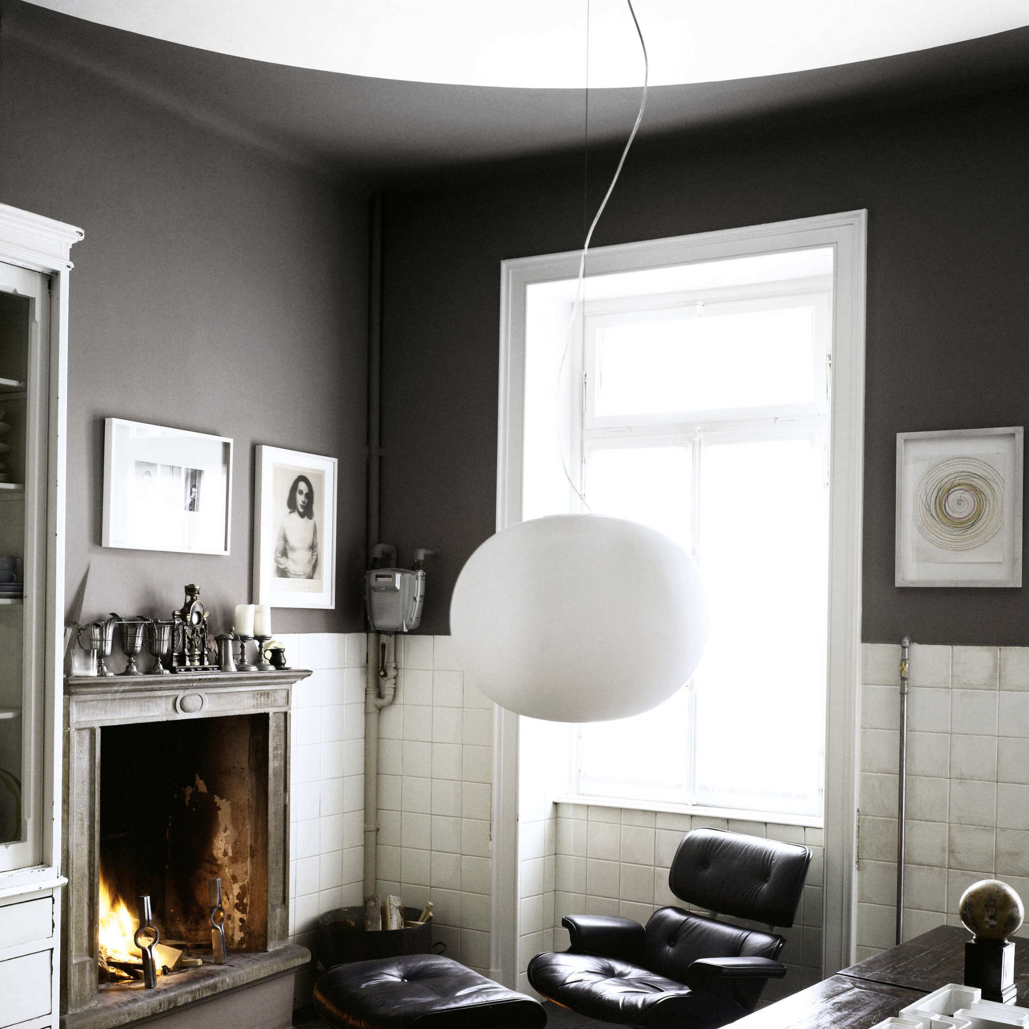 Glo-Ball Suspension 2 Pendant Lamp - White-2
