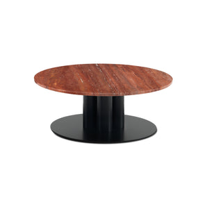 Goya 4710/T Coffee Table - Black/Travertino Rosso
