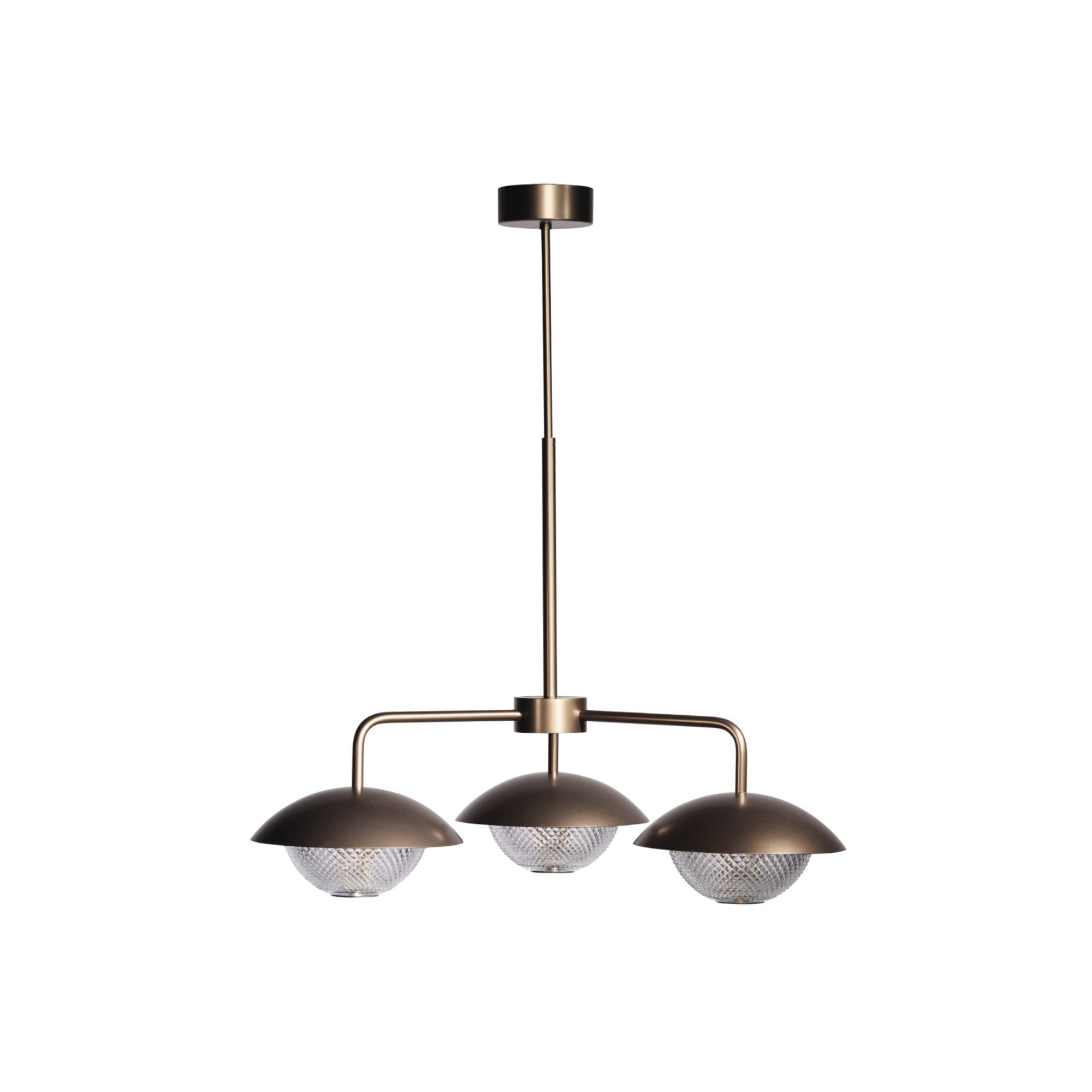 Grace 3 850 Pendant Lamp - Bronze  Colored/Crystal Class