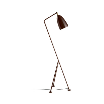 Grashoppa 10110908 Floor Lamp - Walnut Brown Glossy