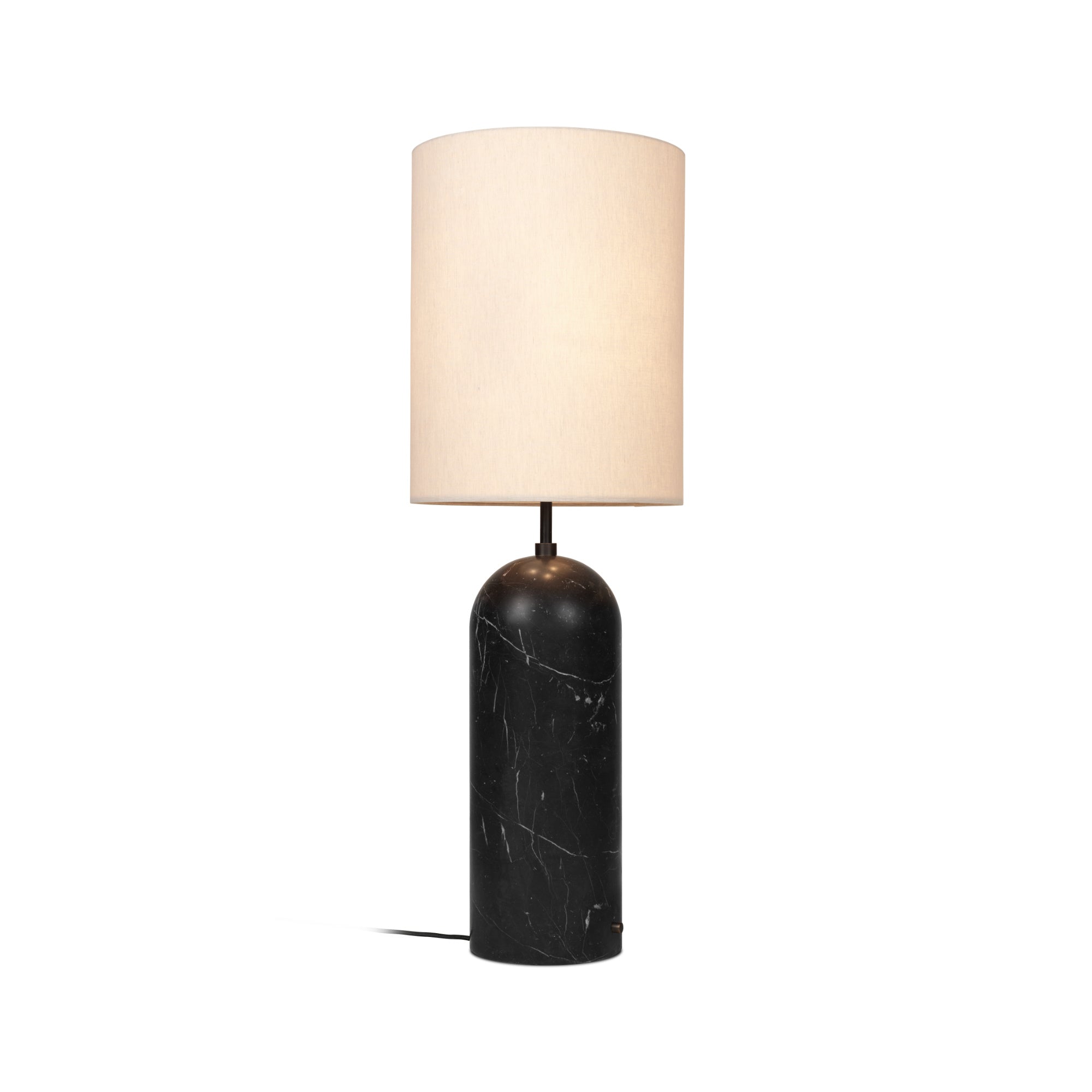 Gravity 10012260 XL High Floor Lamp - Black Marble/Canvas Shade-1