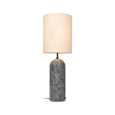 Gravity 10012262 XL High Floor Lamp - Grey Marble/Canvas Shade