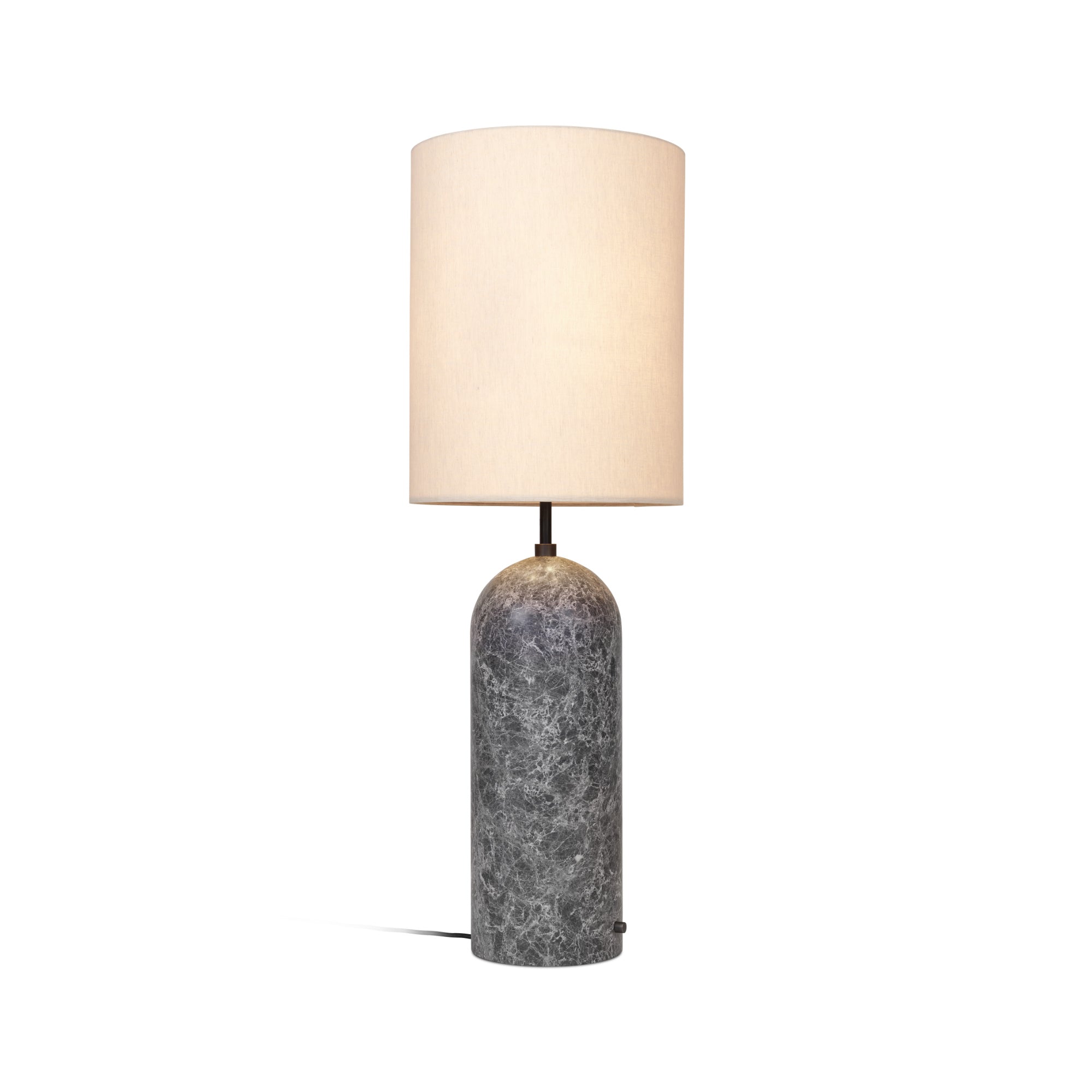 Gravity 10012262 XL High Floor Lamp - Grey Marble/Canvas Shade-1