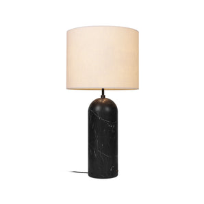 Gravity 10012268 XL Low Floor Lamp - Black Marble/Canvas Shade