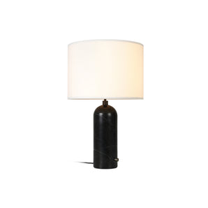 Gravity 10012317 Large Table Lamp - Black Marble/White Shade