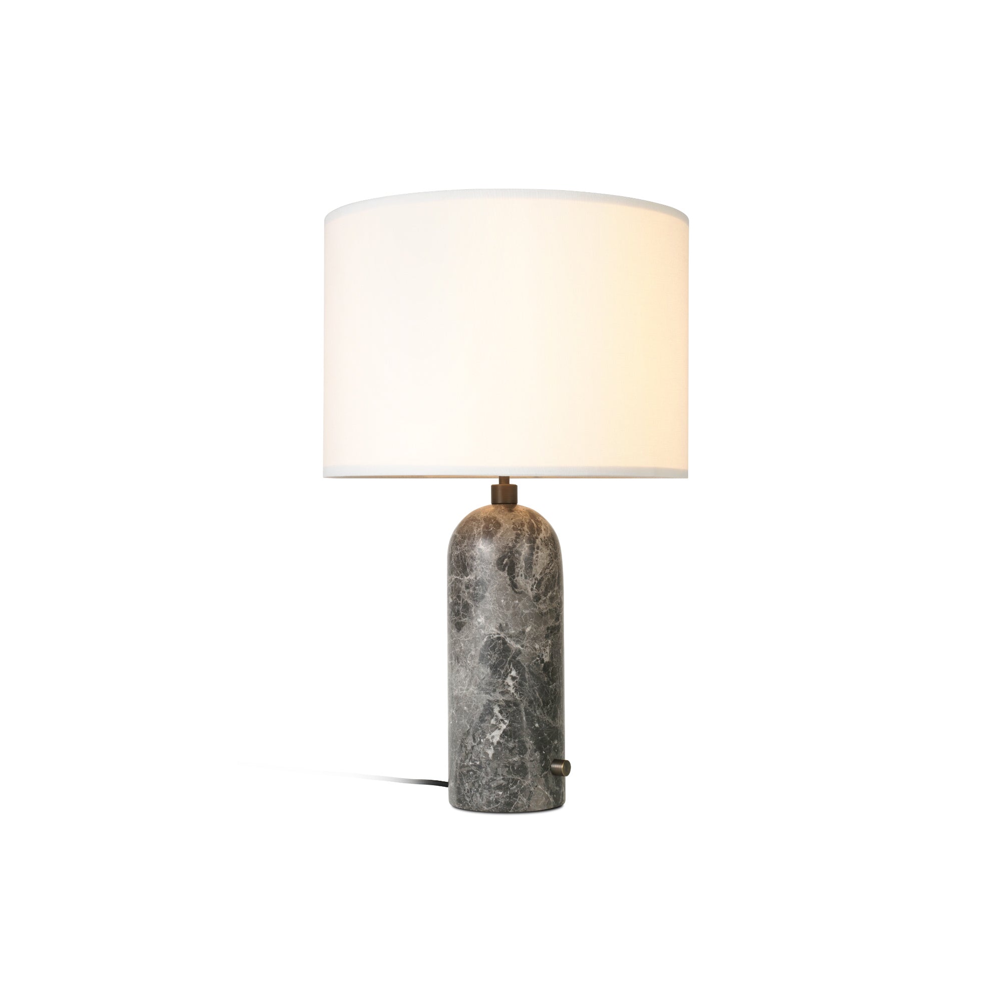 Gravity 10012323 Large Table Lamp - Grey Marble/White Shade-1