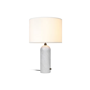 Gravity 10012328 Large Table Lamp - White Marble/White Shade