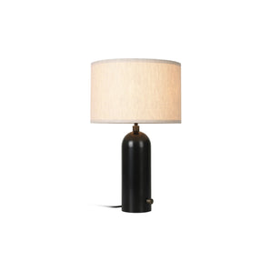 Gravity 10012333 Small Table Lamp - Blackened Steel/Canvas Shade