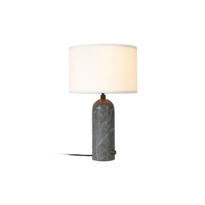 Gravity 10012344 Small Table Lamp - Grey Marble/White Shade