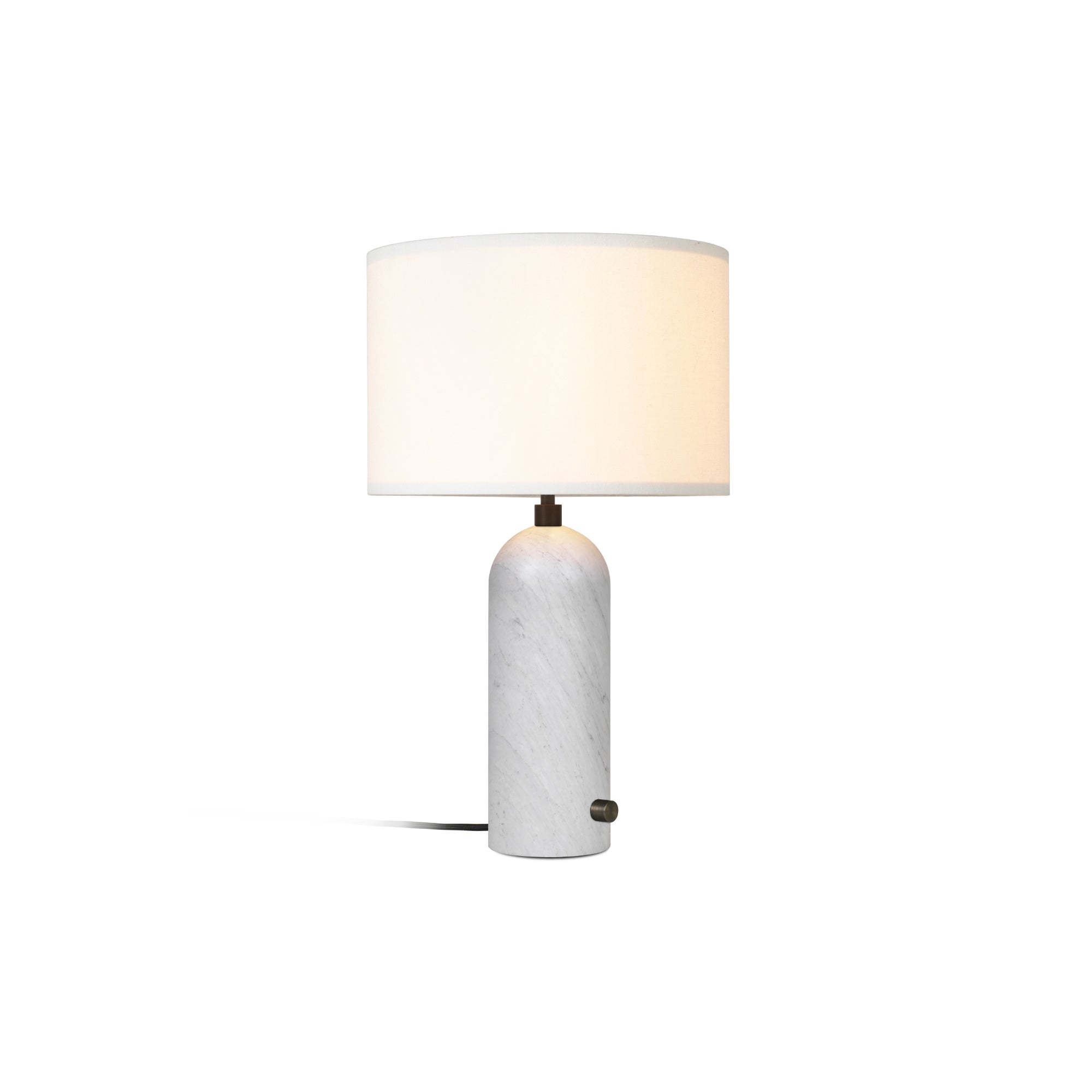 Gravity 10012351 Small Table Lamp - White Marble/White Shade-1