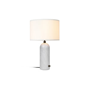 Gravity 10012351 Small Table Lamp - White Marble/White Shade