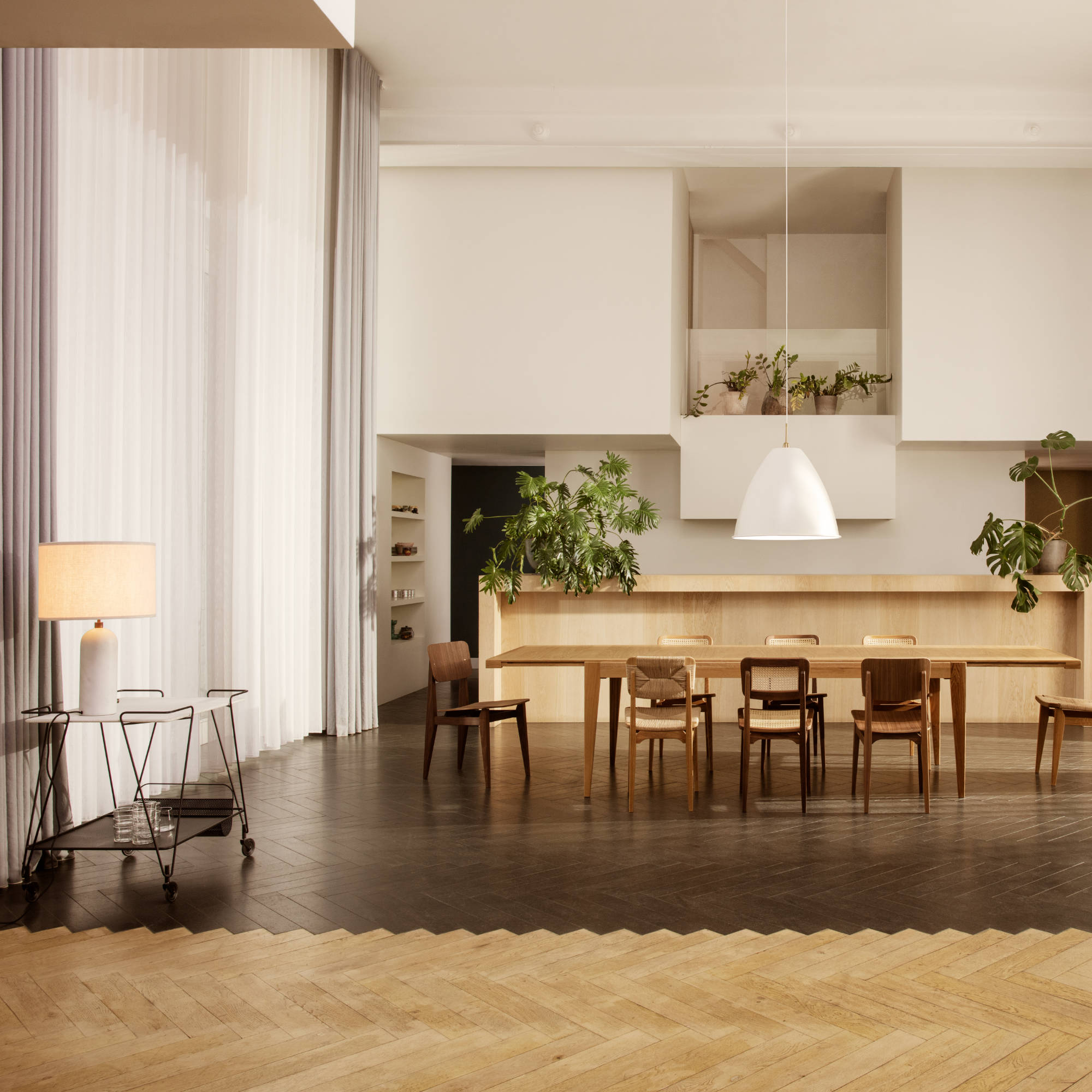 مصباح طاولة كبير من جرافيتي 10012328 - رخام أبيض/ظل أبيض-3