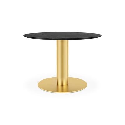 Gubi Dining Table – 110x72 / Metal (Brass) / Wood (Black Stained Ash Semi Matt Lacquered)